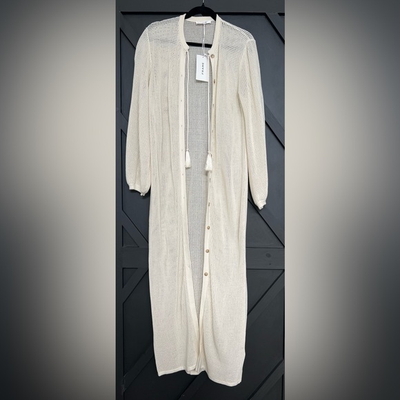 NWT Frame Crochet Midi Kaftan in Cream, Size Medium - Picture 8 of 15